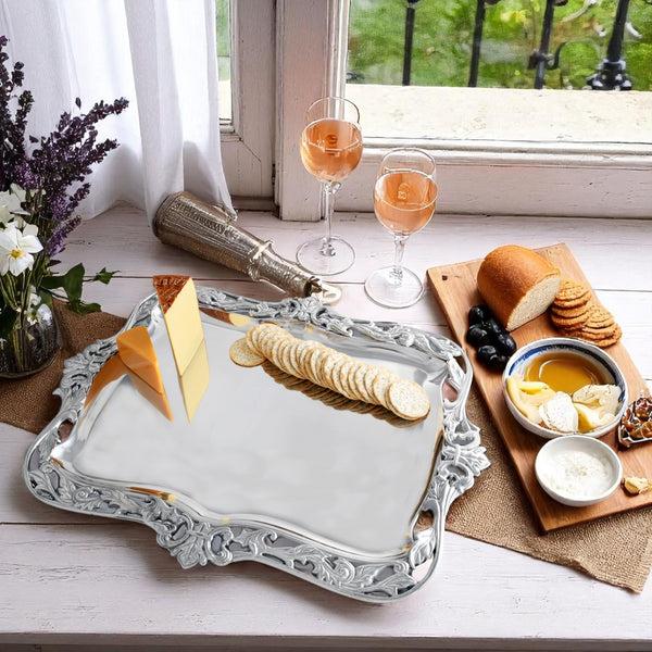 Arthur Court Fleur-De-Lis Acanthus Platter