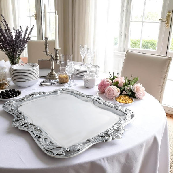 Arthur Court Fleur-De-Lis Acanthus Platter