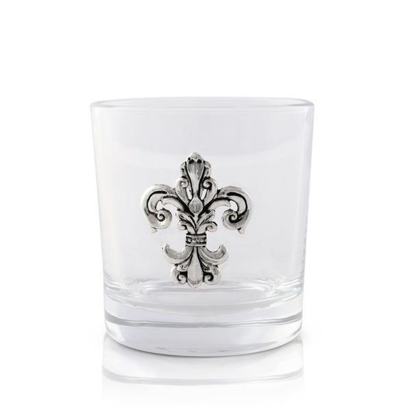 Arthur Court Fleur-de-Lis Bar Glasses Set Of 4
