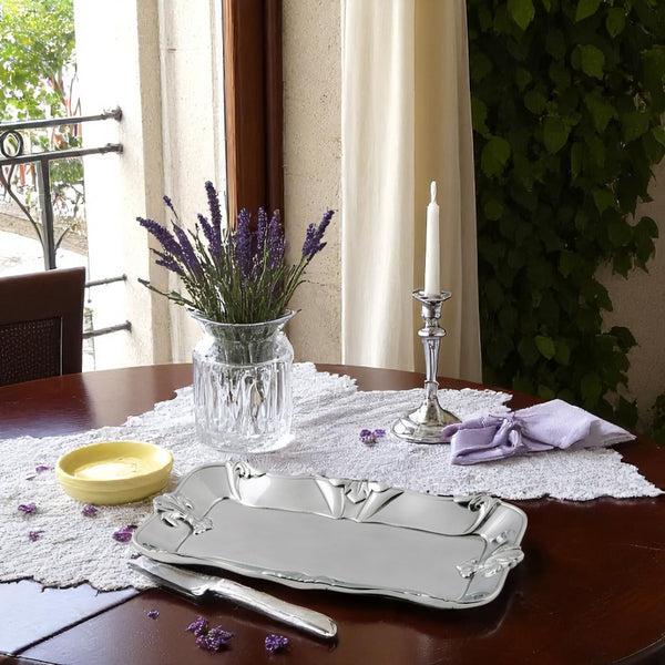 Arthur Court Fleur-De-Lis Bread Tray 6x12