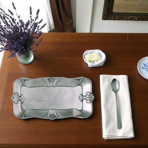 Arthur Court Fleur-De-Lis Bread Tray 6x12