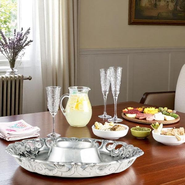 Arthur Court Fleur-De-Lis Chip And Dip