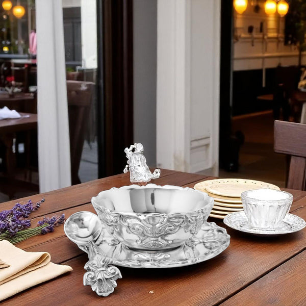 Arthur Court Fleur-De-Lis Condiment Server