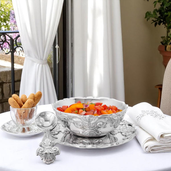 Arthur Court Fleur-De-Lis Condiment Server