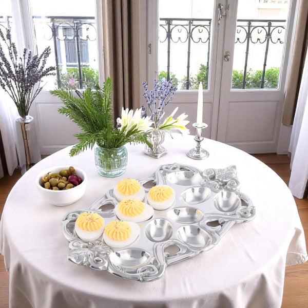 Arthur Court Fleur-De-Lis Deviled Egg Holder