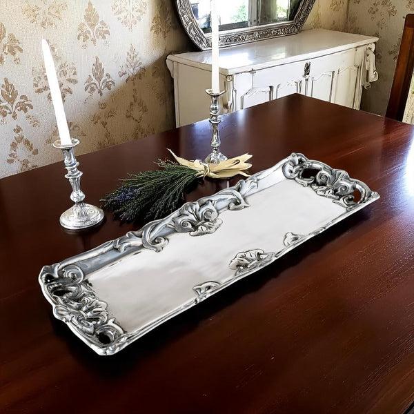 Arthur Court Fleur-De-Lis Oblong Tray