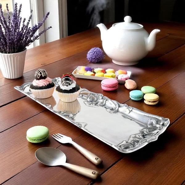 Arthur Court Fleur-De-Lis Oblong Tray