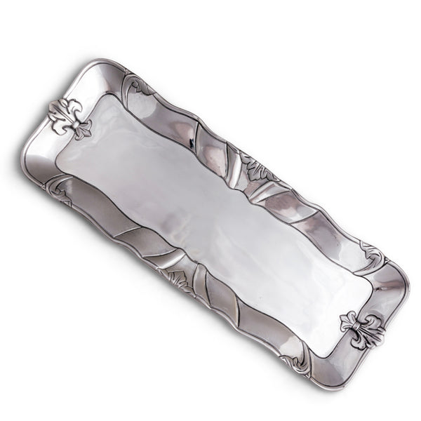 arthur court Fleur-De-Lis Oblong Tray