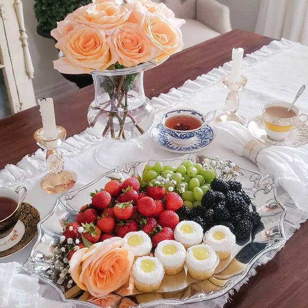 Arthur Court Fleur-De-Lis Oval Platter