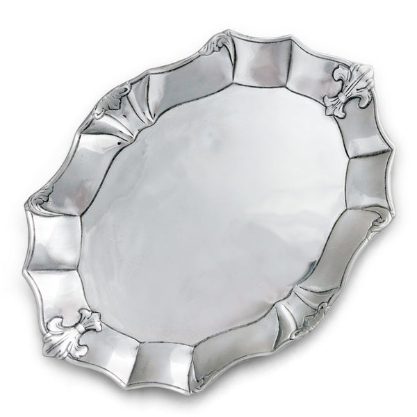 arthur court Fleur-De-Lis Oval Platter