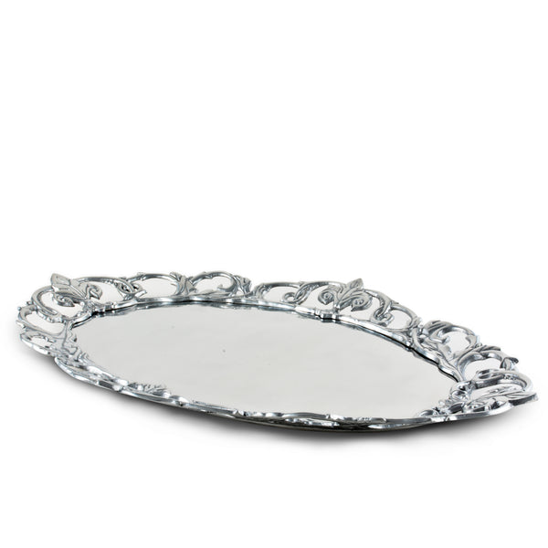 Arthur Court Fleur-De-Lis Oval Serving Tray