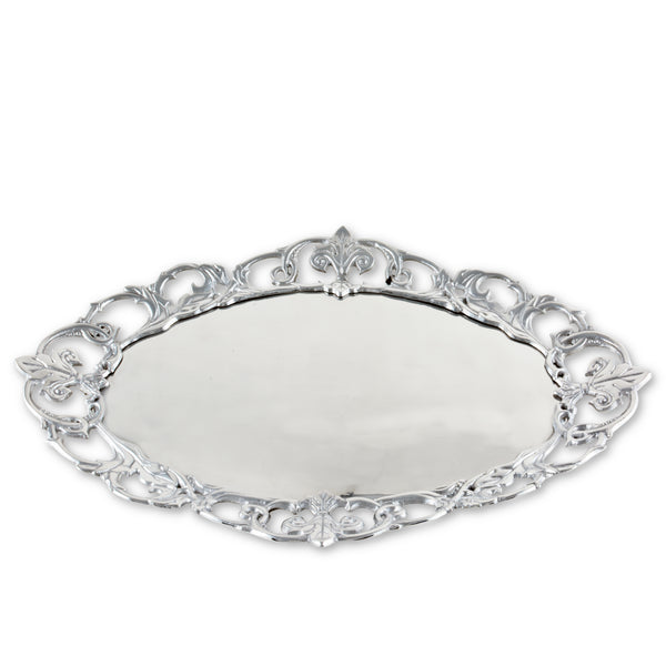 Arthur Court Fleur-De-Lis Oval Serving Tray