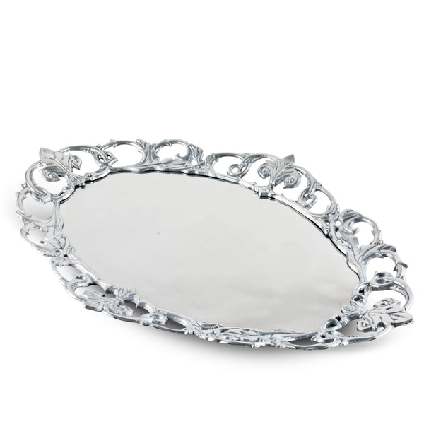 arthur court Fleur-De-Lis Oval Serving Tray