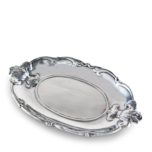 arthur court Fleur-De-Lis Oval Tray