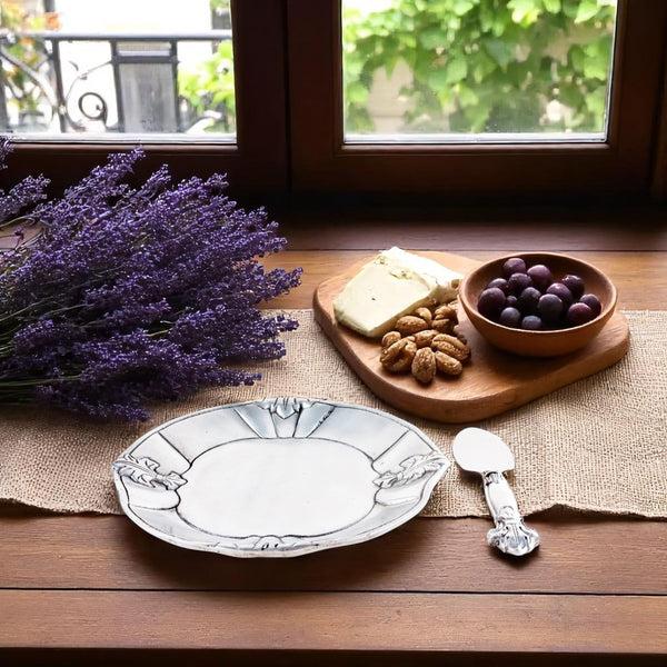 Arthur Court Fleur-De-Lis Plate With Server