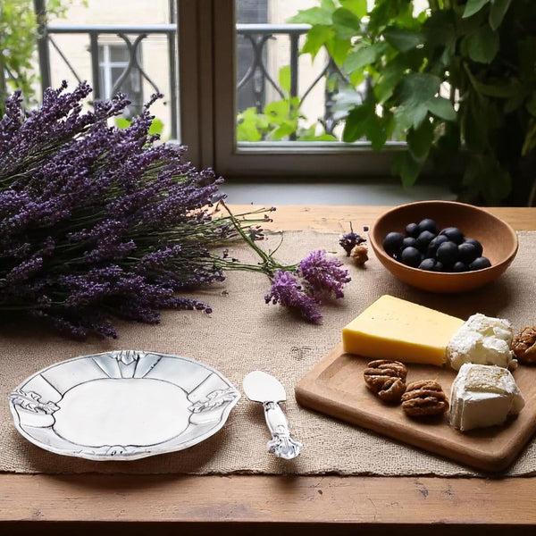 Arthur Court Fleur-De-Lis Plate With Server