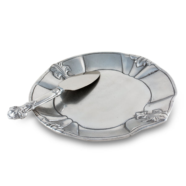 Arthur Court Fleur-De-Lis Plate With Server