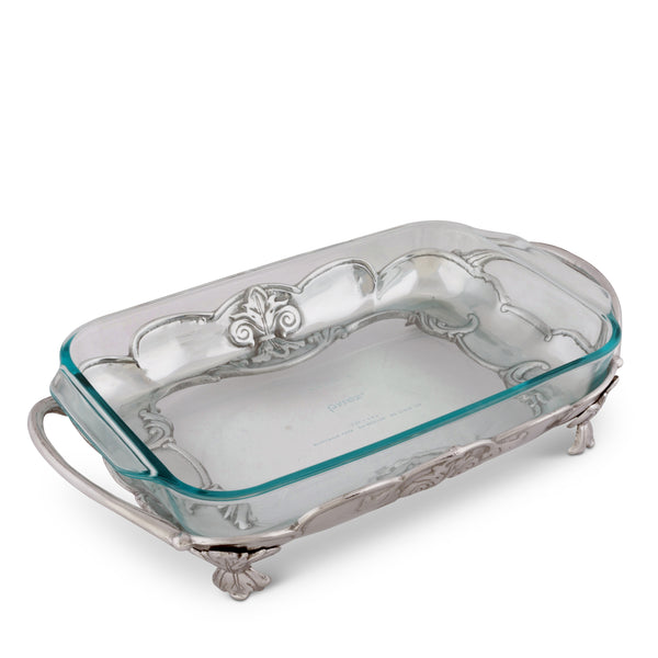 arthur court Fleur-De-Lis Pyrex Holder 3qt