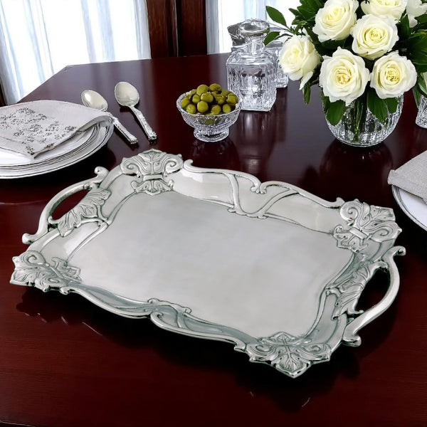 Arthur Court Fleur-De-Lis Rectangle Tray