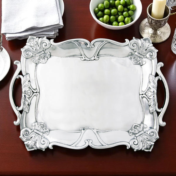 Arthur Court Fleur-De-Lis Rectangle Tray