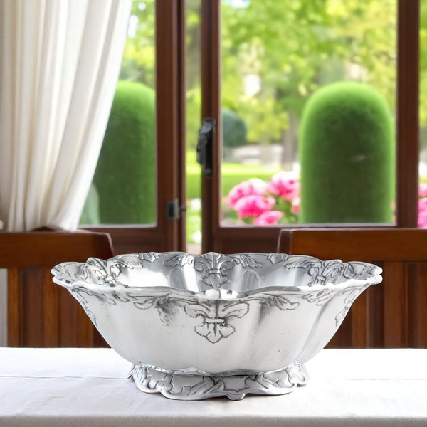 Arthur Court Fleur-De-Lis Salad Bowl 12