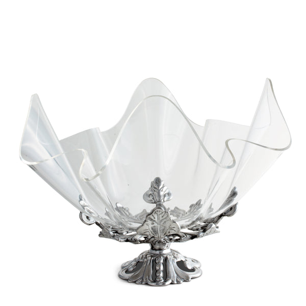 arthur court Fleur-De-Lis Stand Acrylic Bowl 14