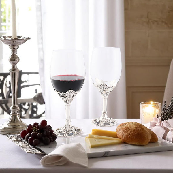 Arthur Court Fleur-De-Lis Wine Glasses