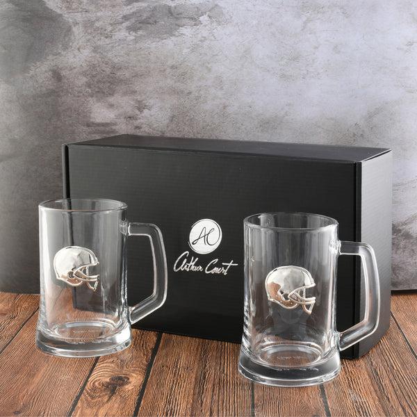 Arthur Court Football Beer Mugs - Set Of 2