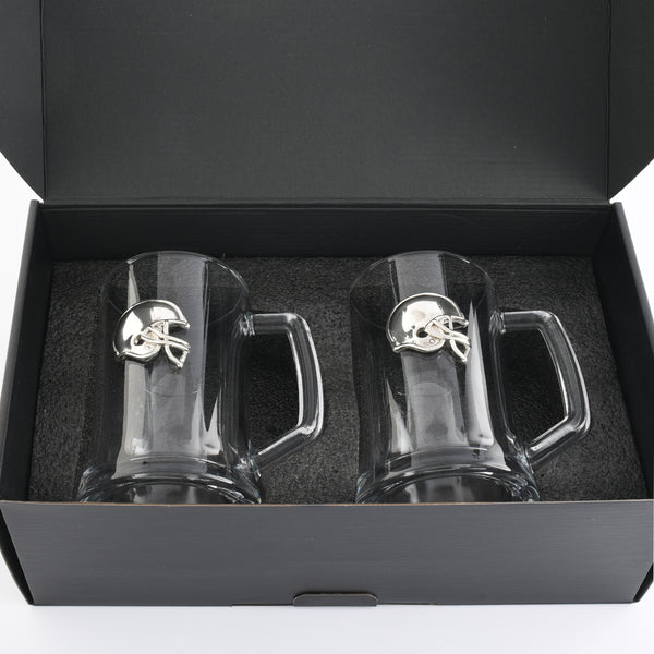 Arthur Court Football Beer Mugs - Set Of 2