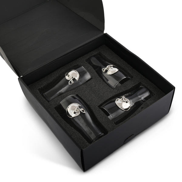 Arthur Court Football Beer Pint Glasses - Set Of 4