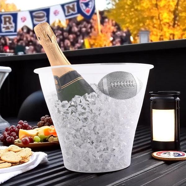 Arthur Court Football Handle Acrylic Ice Bucket