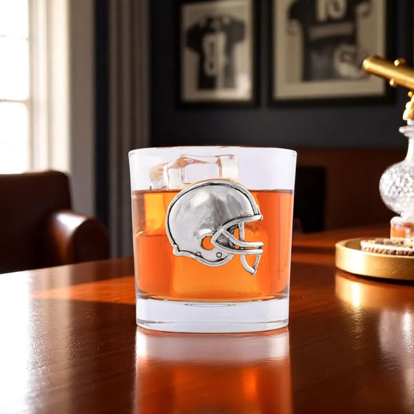 Arthur Court Football Helmet Bar Glasses Set Of 4
