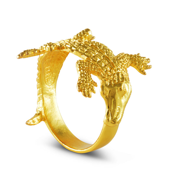 Arthur Court Gold Alligator Napkin Rings