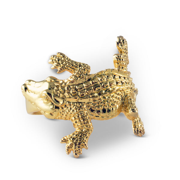 Arthur Court Gold Alligator Napkin Rings