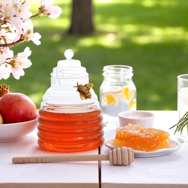 Arthur Court Gold Bee Honey Jar With Dipper