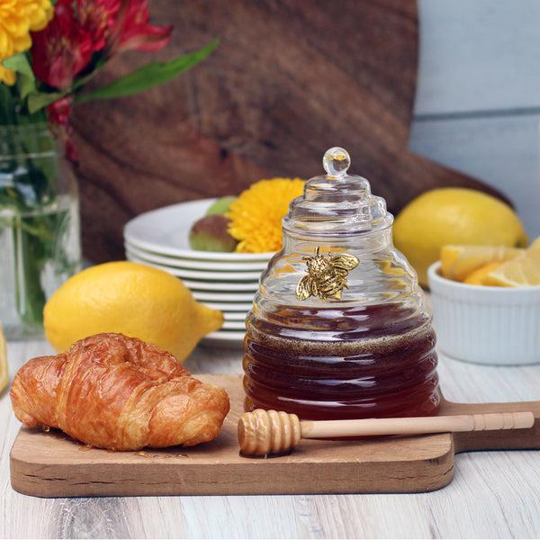 Arthur Court Gold Bee Honey Jar With Dipper