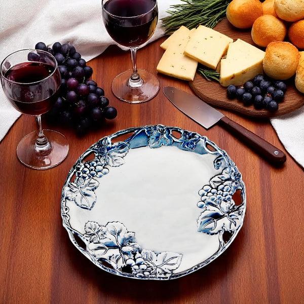 Arthur Court Grape 12 Round Plate