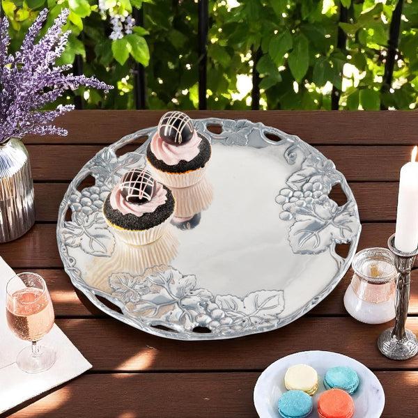 Arthur Court Grape 12 Round Plate