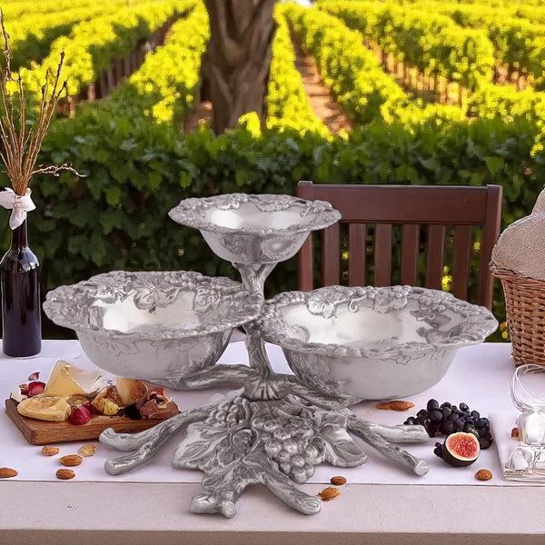 Arthur Court Grape 3-Tiered Bowl