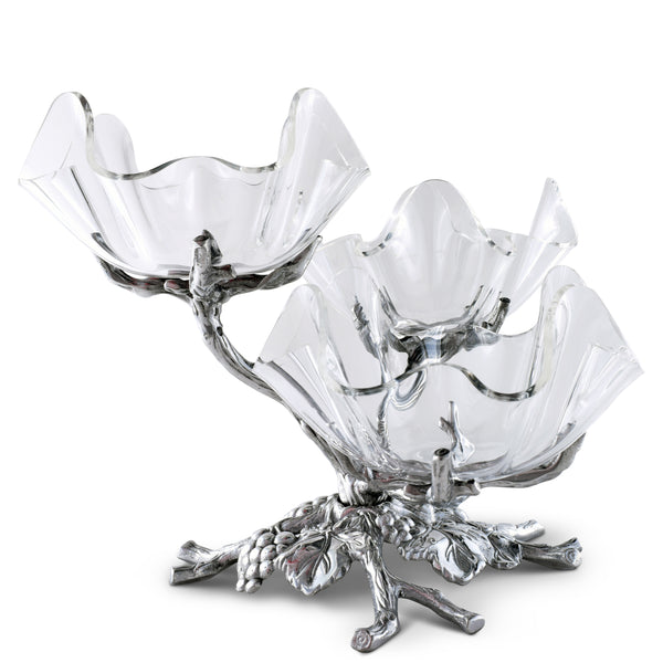 arthur court Grape Acrylic Bowls 3-Tiered Stand