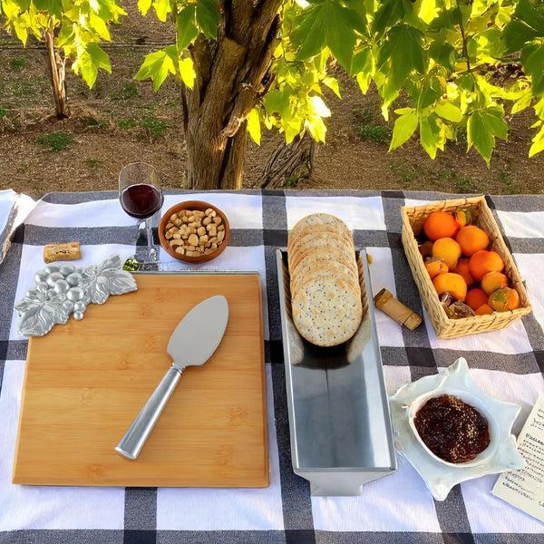 Arthur Court Grape Bamboo Cheese Set