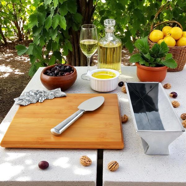 Arthur Court Grape Bamboo Cheese Set