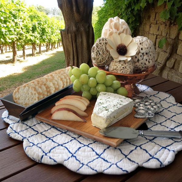 Arthur Court Grape Bamboo Cheese Set