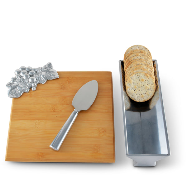 arthur court Grape Bamboo Cheese Set