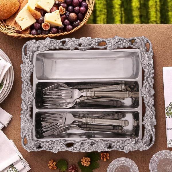 Arthur Court Grape Flatware Caddy