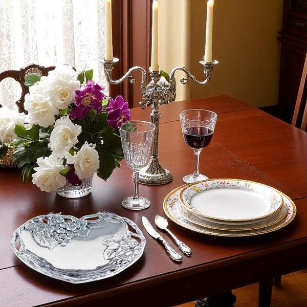 Arthur Court Grape Heart Coupe Tray