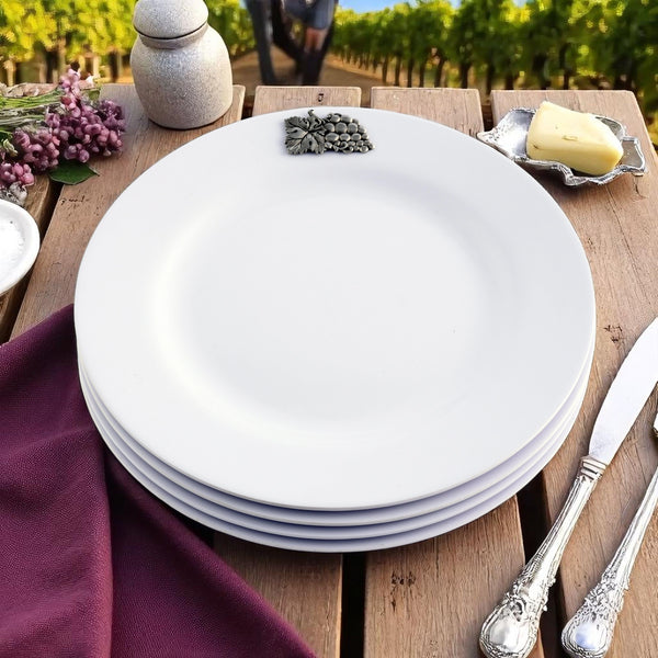 Arthur Court Grape Melamine Lunch Plates - Set Of 4