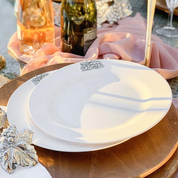 Arthur Court Grape Melamine Lunch Plates - Set Of 4