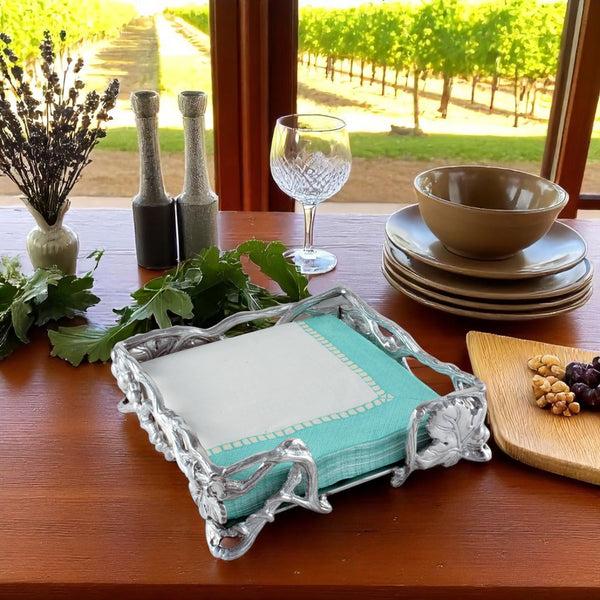 Arthur Court Grape Open Vine Napkin Box