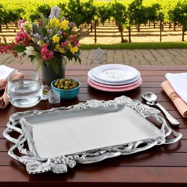 Arthur Court Grape Open Vine Rectangle Tray